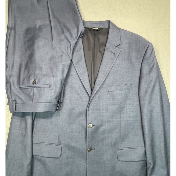 Jos. A. Bank Other - Jos A Bank Mens Traveler Suit 46R 40x27 Navy Blue Tailored Fit Wool 2 Piece Hymn